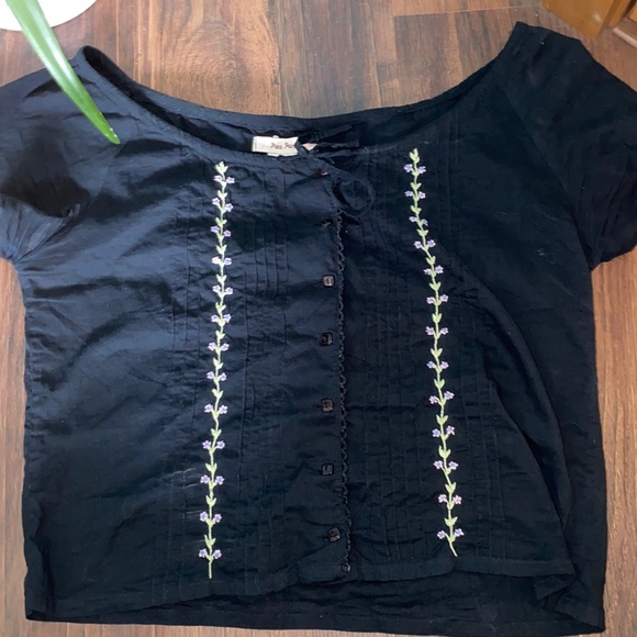 Embroidered Free People top - Picture 1 of 2